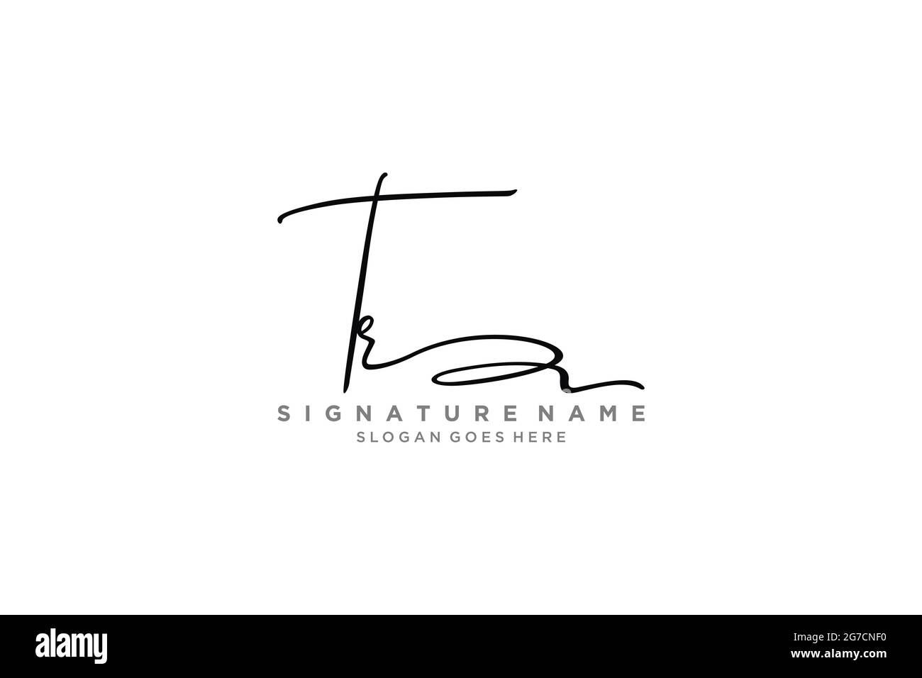 TR Letter Signature Logo Template elegante logo firmato modello simbolo icona vettoriale Illustrazione Vettoriale