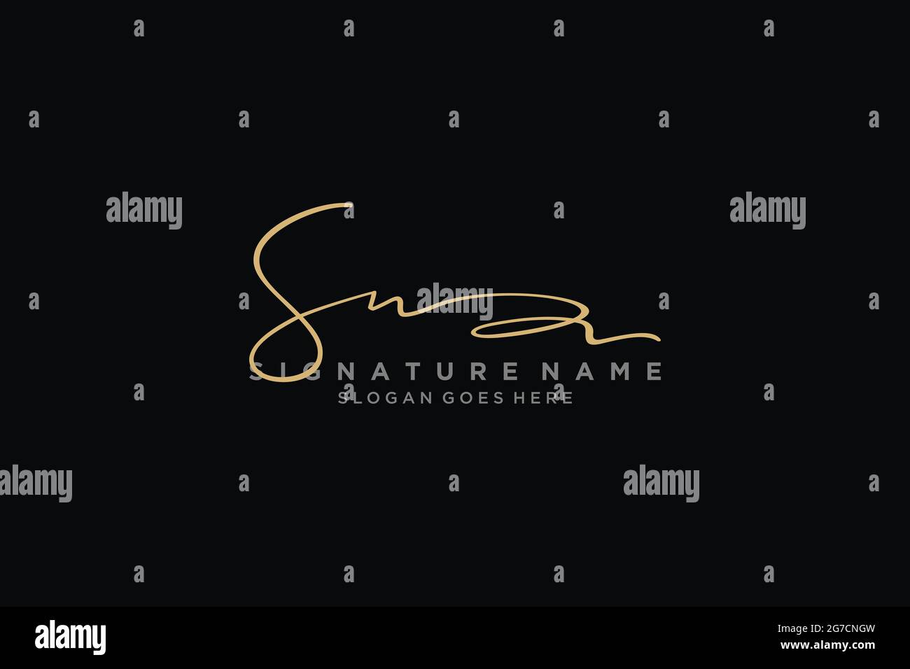 SN Letter Signature Logo Template elegante logo firmato modello simbolo icona vettoriale Illustrazione Vettoriale