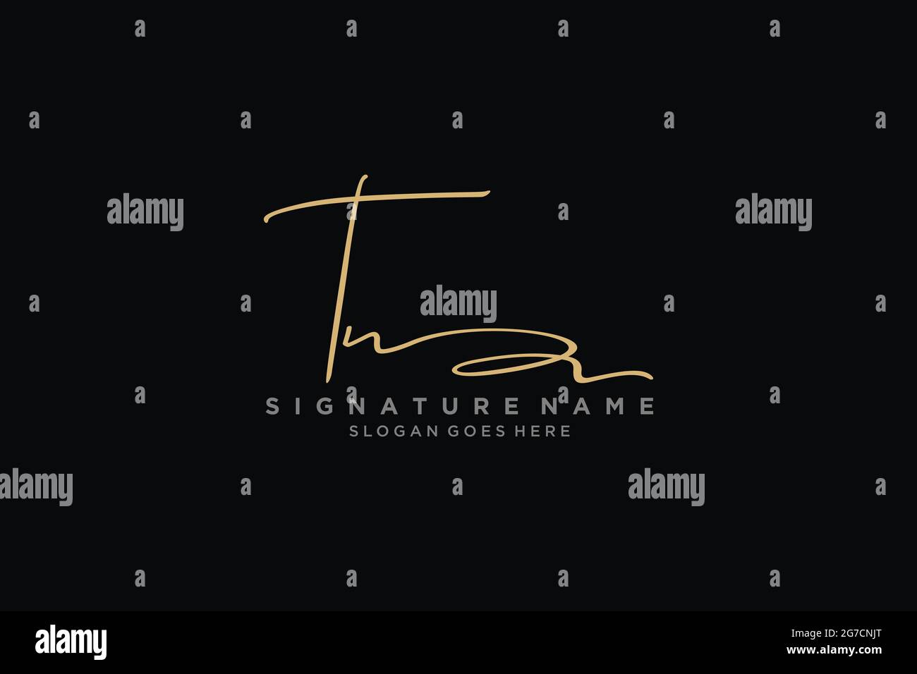 TN Letter Signature Logo Template elegante logo firmato simbolo modello icona vettore Illustrazione Vettoriale