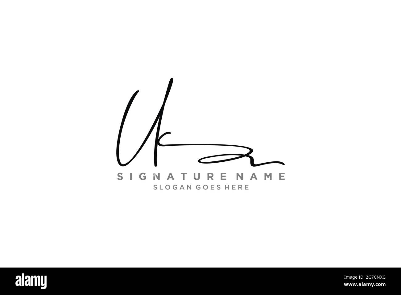 Modello di logo UC Letter Signature Logo elegante logo Firma modello di simbolo icona vettoriale Illustrazione Vettoriale
