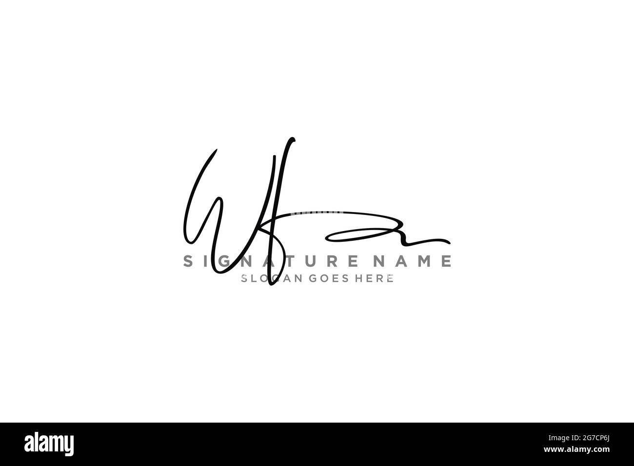 WF Letter Signature Logo Template elegante logo firmato simbolo modello icona vettoriale Illustrazione Vettoriale