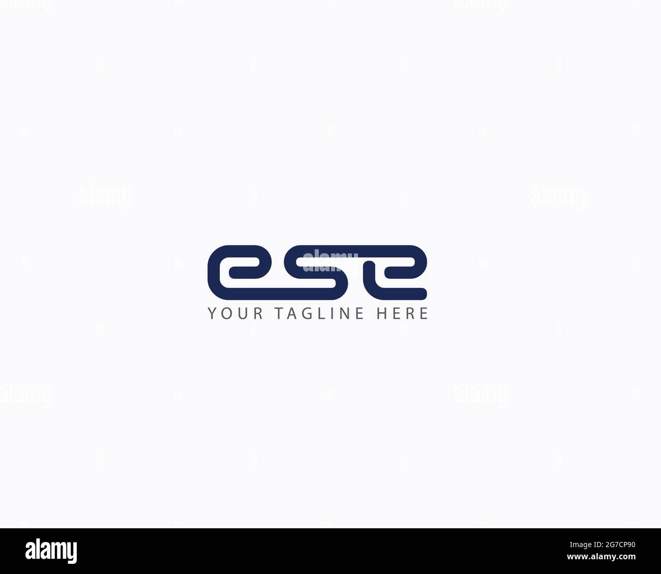 Il design iniziale del logo ESE può essere utilizzato come segno, icona o simbolo, vettore a livelli completi e facile da modificare e personalizzare dimensioni e colori, compatibile con quasi Illustrazione Vettoriale