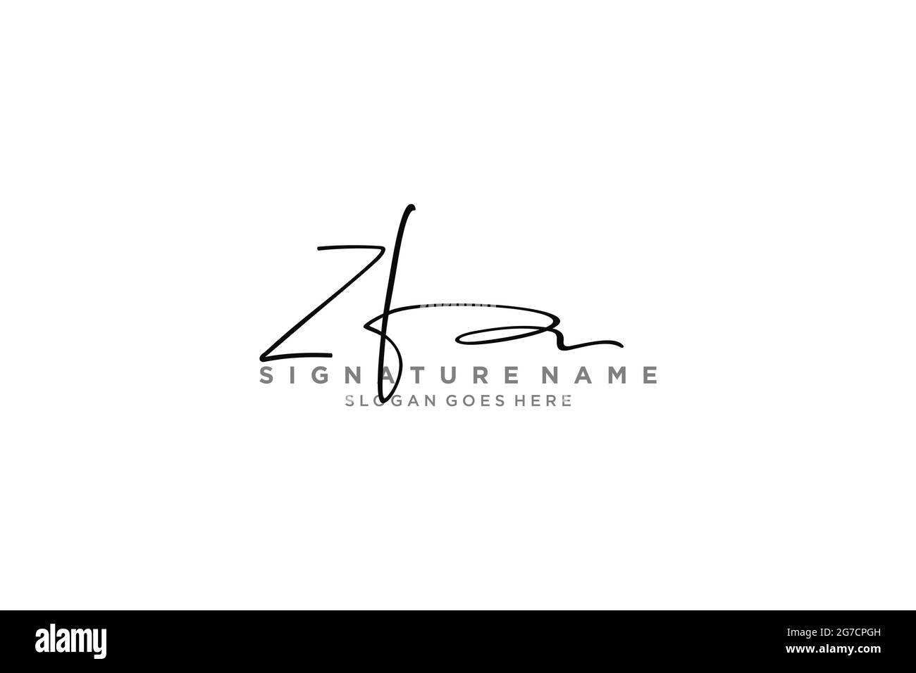 ZF Letter Signature Logo Template elegante logo Logo simbolo modello simbolo icona vettoriale Illustrazione Vettoriale