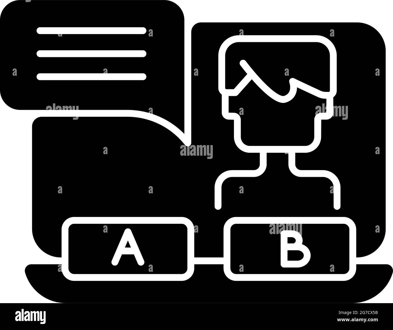Icona del glifo nero del romanzo visivo Illustrazione Vettoriale