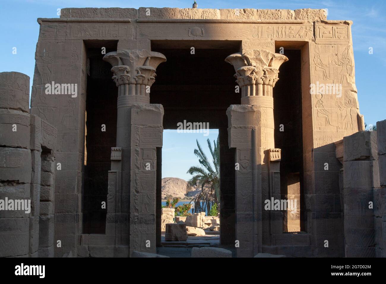 Il tempio di Iside da Philae Foto Stock