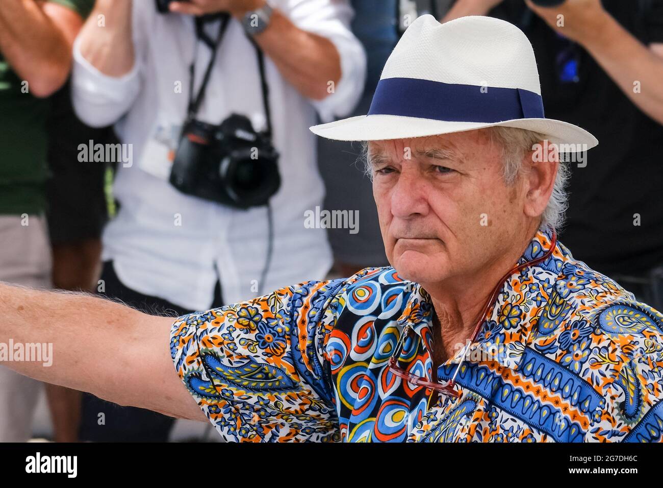 Palais des festival, Cannes, Francia. 13 luglio 2021. Bill Murray si pone alla Photocall 'The French Dispatch'. Foto per credito: Julie Edwards/Alamy Live News Foto Stock