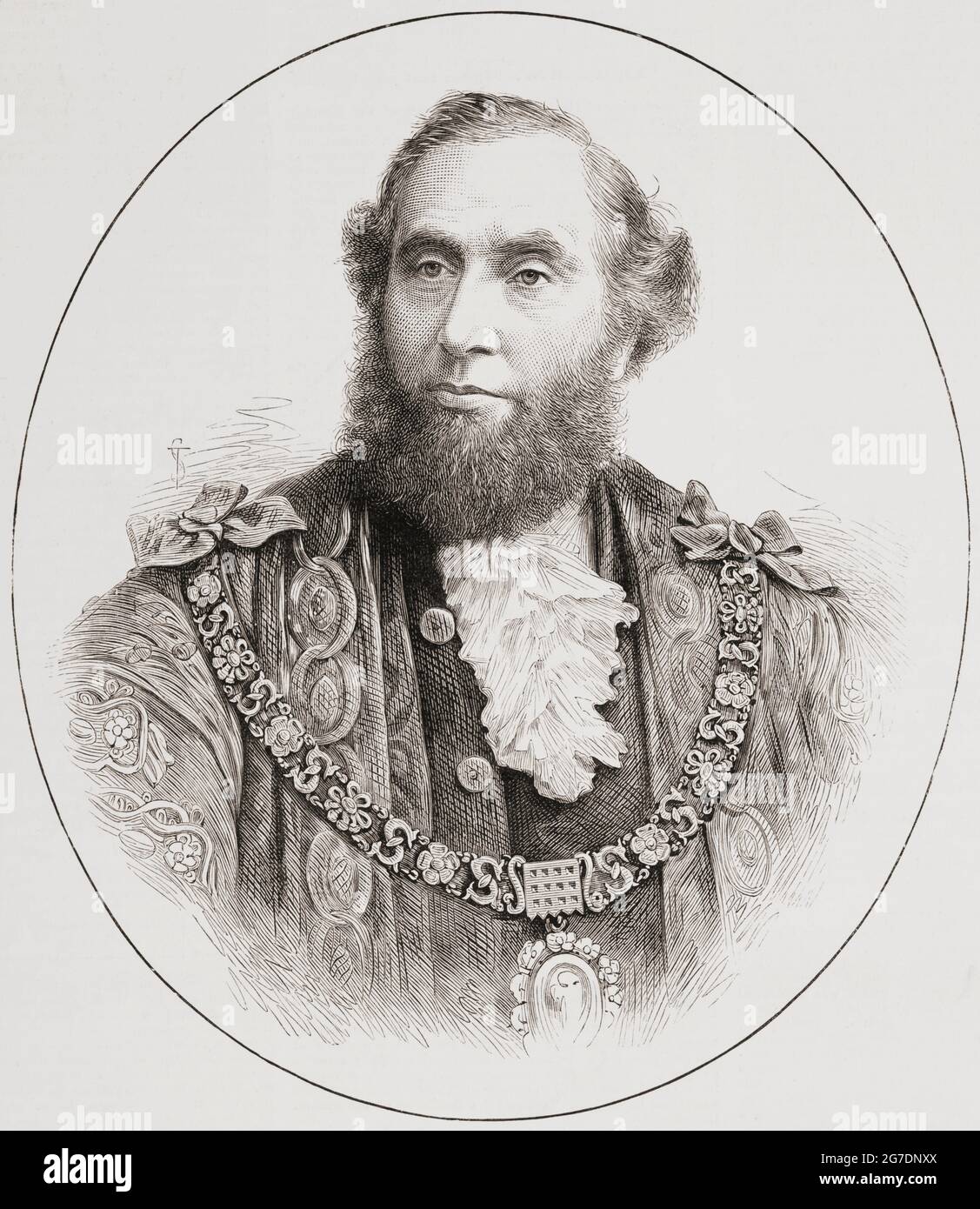 Sir John Whittaker Ellis, 1° Baronet JP, 1829–1912. Lord Mayor di Londra, 1881-82. Dal London Illustrated News, pubblicato nel 1881. Foto Stock