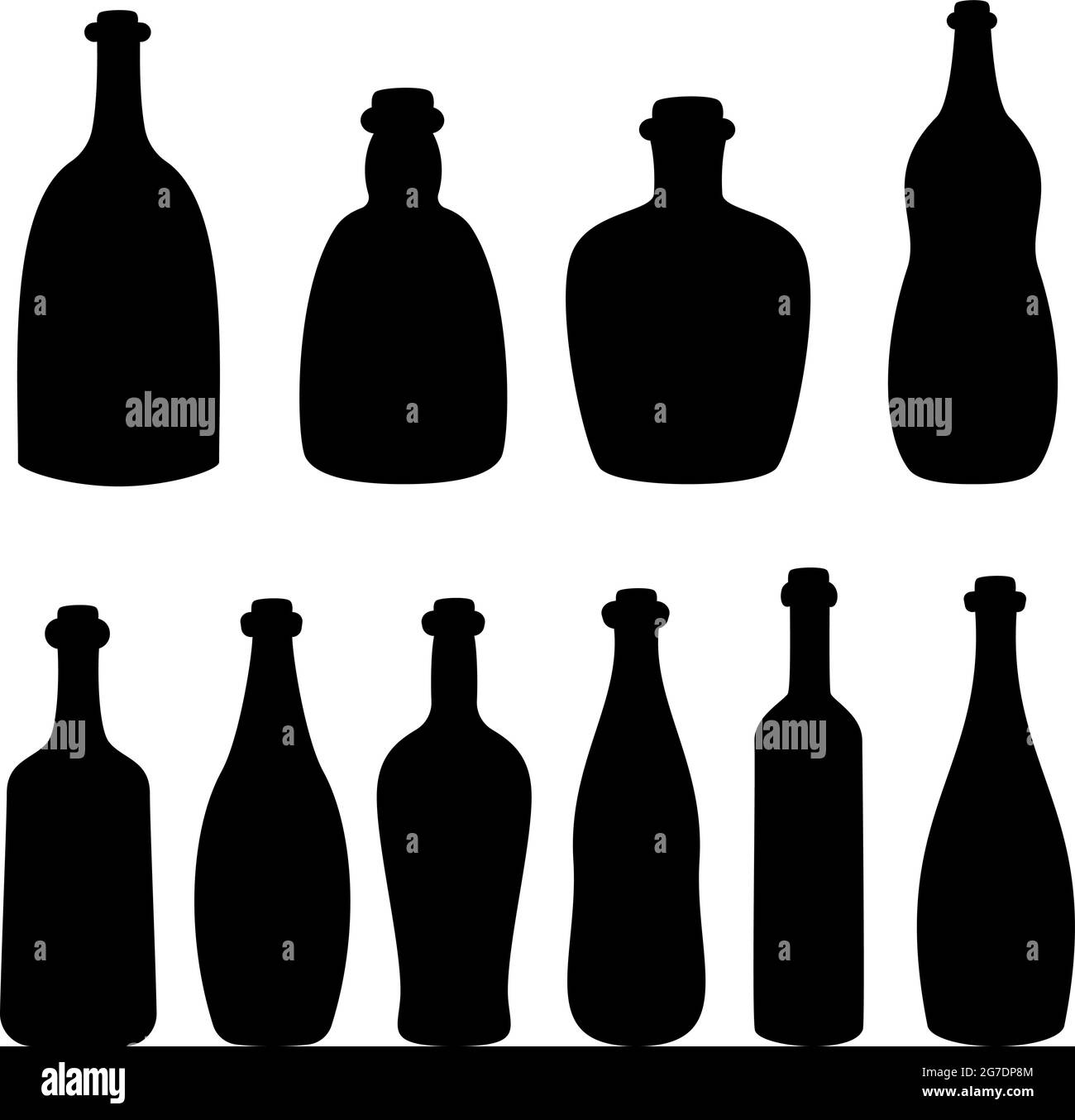 Set di bottiglie Illustrazione Vettoriale