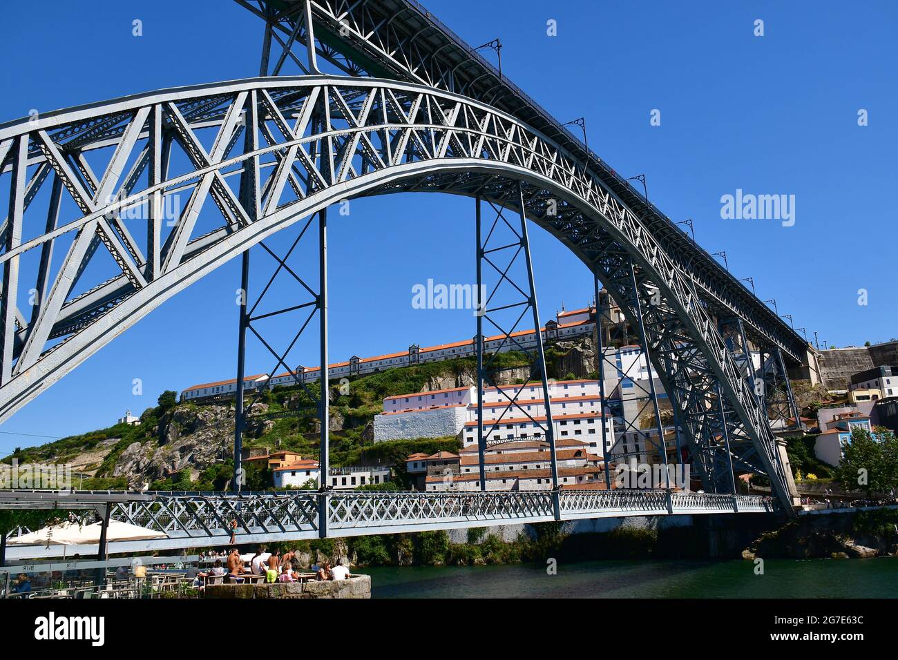 Ponte Dom Luís i, Ponte de Dom Luís i, ponte in metallo a due piani, Porto, Portogallo, Europa Foto Stock