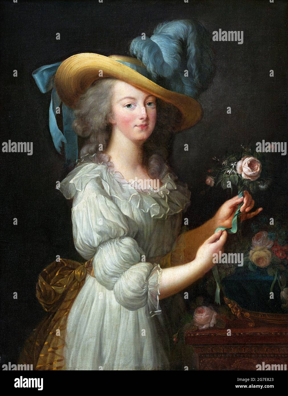 Maria Antonietta. Ritratto di Maria Antonietta (1755-1793), Regina di Francia e moglie di Re Luigi XVI, di Élisabeth Vigée le Brun, olio su tela, c.. 1783. Foto Stock