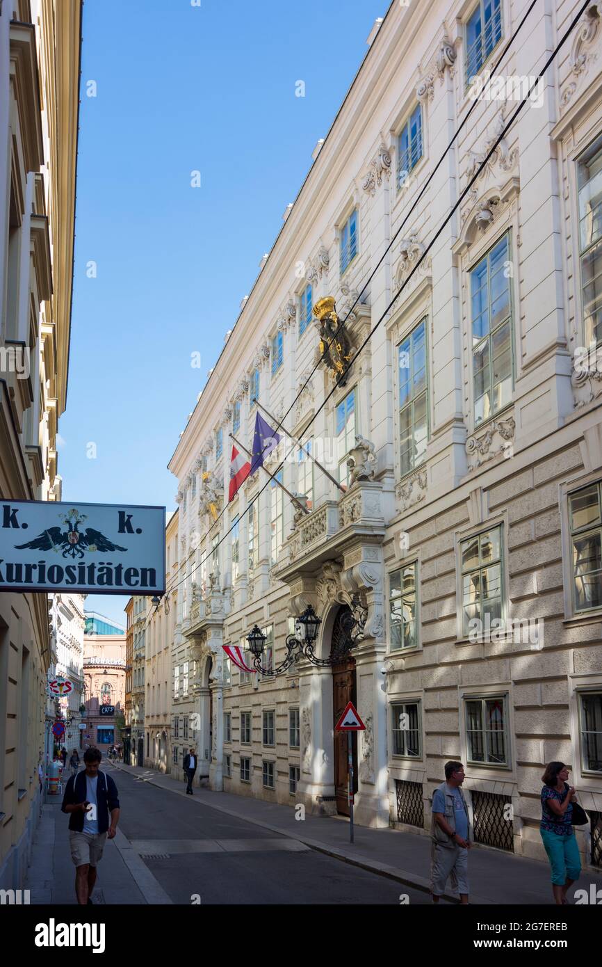 Wien, Vienna: Palazzo invernale del Principe Eugenio nel 01. Città vecchia, Vienna, Austria Foto Stock