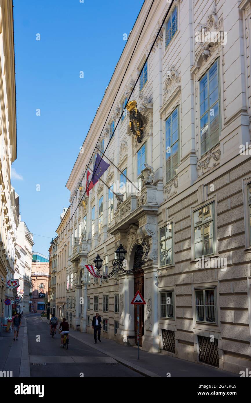 Wien, Vienna: Palazzo invernale del Principe Eugenio nel 01. Città vecchia, Vienna, Austria Foto Stock