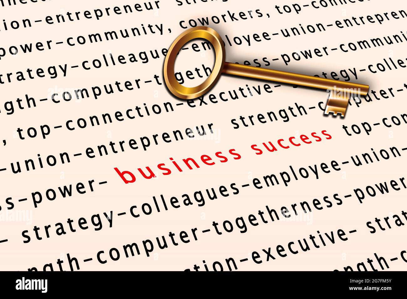 Chiave del successo aziendale - idea di concetto di soluzione Foto Stock