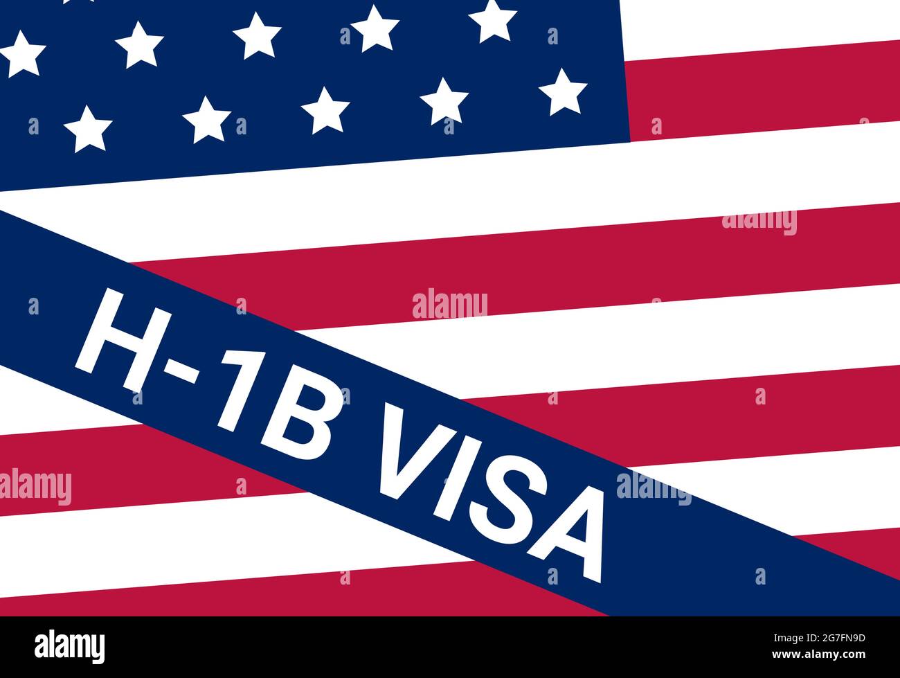USA VIZA H-1B. Visto negli Stati Uniti lavoro temporaneo per lavoratori stranieri qualificati in attività specialistiche. Illustrazione Vettoriale
