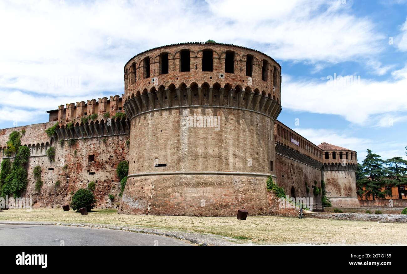 La Rocca medievale Sforzesca di Imola. Fortezza di Imola. Bologna, Italia Foto Stock