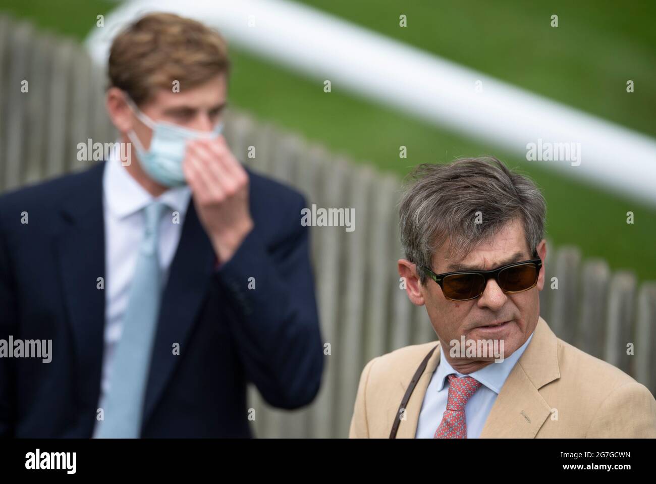 File foto datata 11-07-2020 di Simon ed Crisford il terzo giorno del Moet and Chandon July Festival presso l'ippodromo di Newmarket. Data di emissione: Mercoledì 14 luglio 2021. Foto Stock