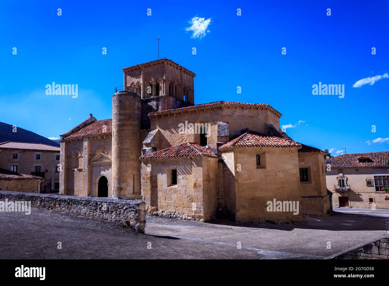 La chiesa romanica di San Nicolas de Bari. Burgos. Spagna Foto Stock