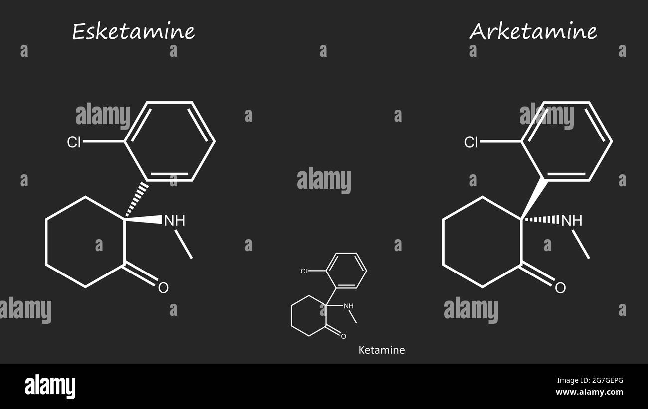 La chetamina è un farmaco utilizzato principalmente per iniziare e mantenere l'anestesia, uno stato simile alla trance che fornisce sollievo dal dolore, sedazione e amnesia Foto Stock