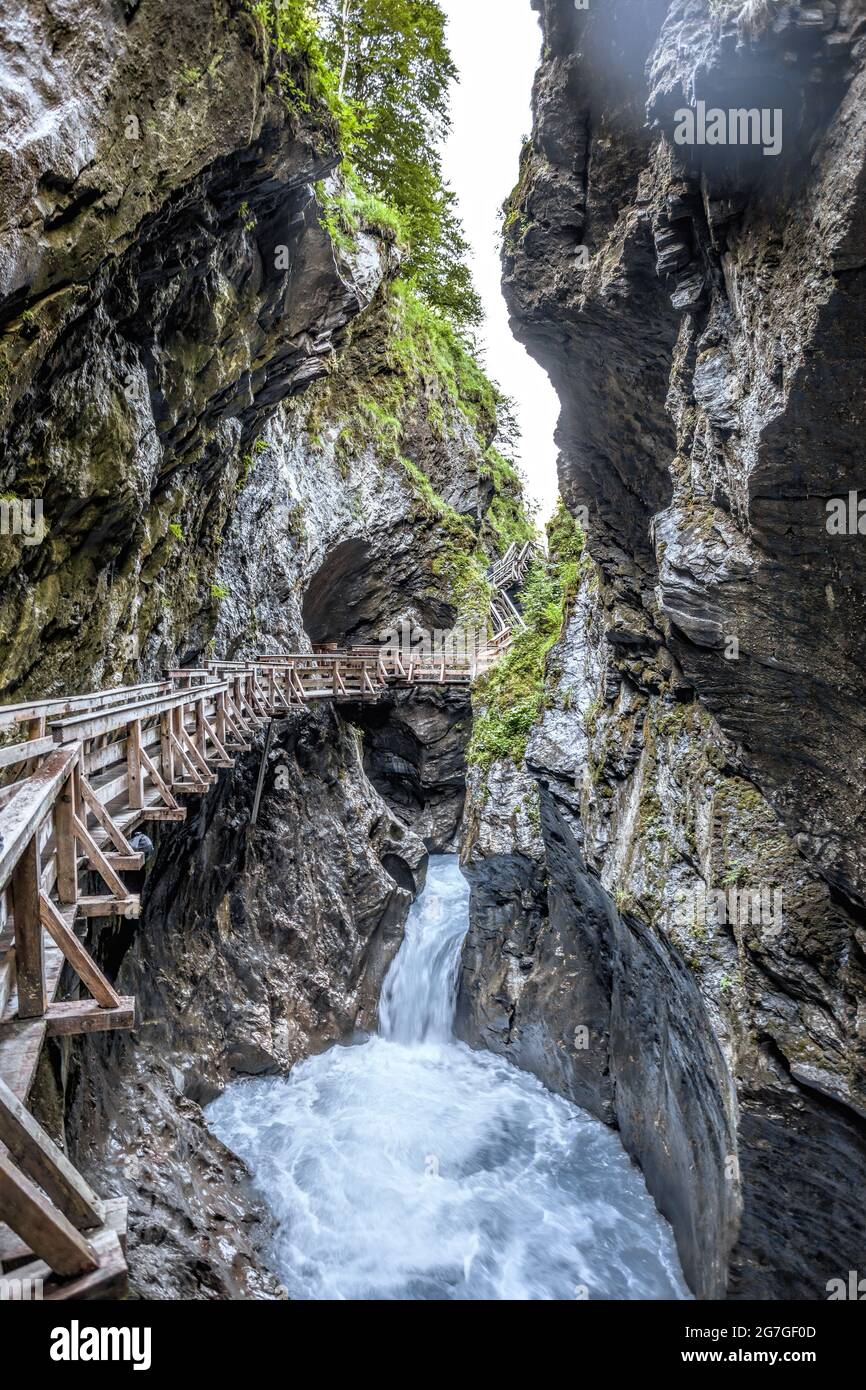 Gola di Sigmund Thun. Cascata valle del selvaggio Kapruner Ache vicino  ghiacciaio Kaprun in Austria Foto stock - Alamy