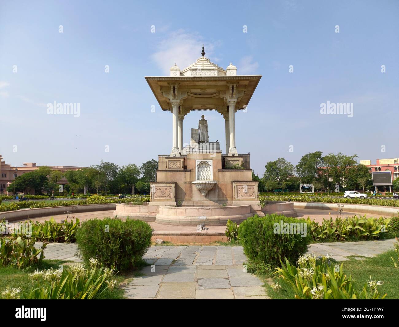 Il cerchio della statua è situato a Jaipur, Rajasthan, India Foto Stock