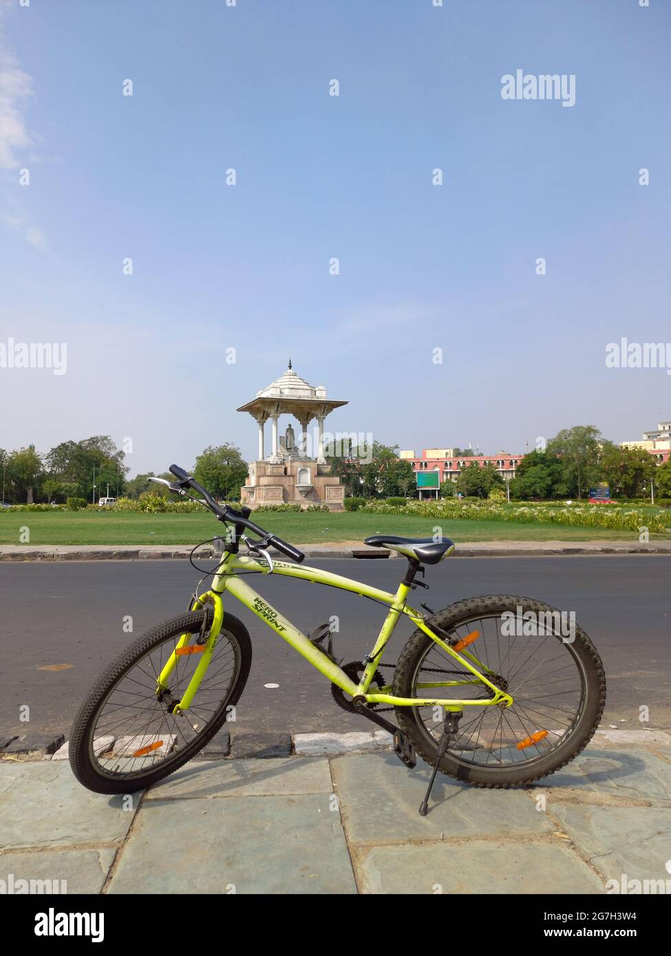 Il cerchio della statua è situato a Jaipur, Rajasthan, India Foto Stock