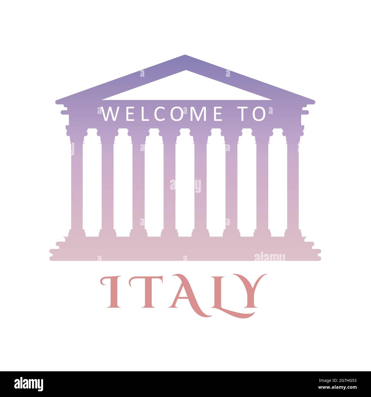 Pantheon - punto di riferimento italiano - destinazione turistica Illustrazione Vettoriale
