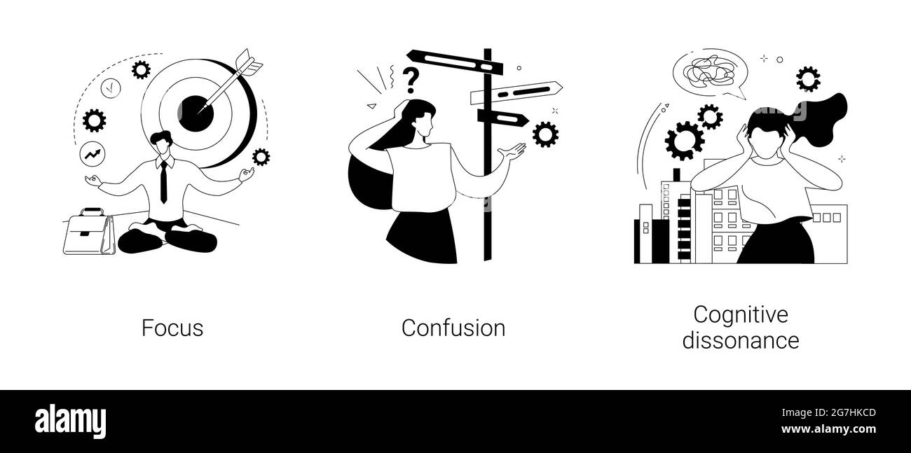 Illustrazioni vettoriali del concetto astratto dello stato mentale. Illustrazione Vettoriale