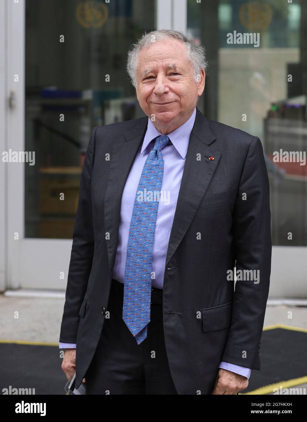 Nazioni Unite, New York, USA, 13 luglio 2021 - Jean Todt Presidente della Federazione Internazionale de l Automobile (FIA) e Segretario Generale inviato Speciale per la sicurezza stradale vivere dal suo incontro oggi alla sede delle Nazioni Unite a New York City. Foto: Luiz Rampelotto/EuropaNewswire È OBBLIGATORIO IL CREDITO FOTOGRAFICO. Foto Stock