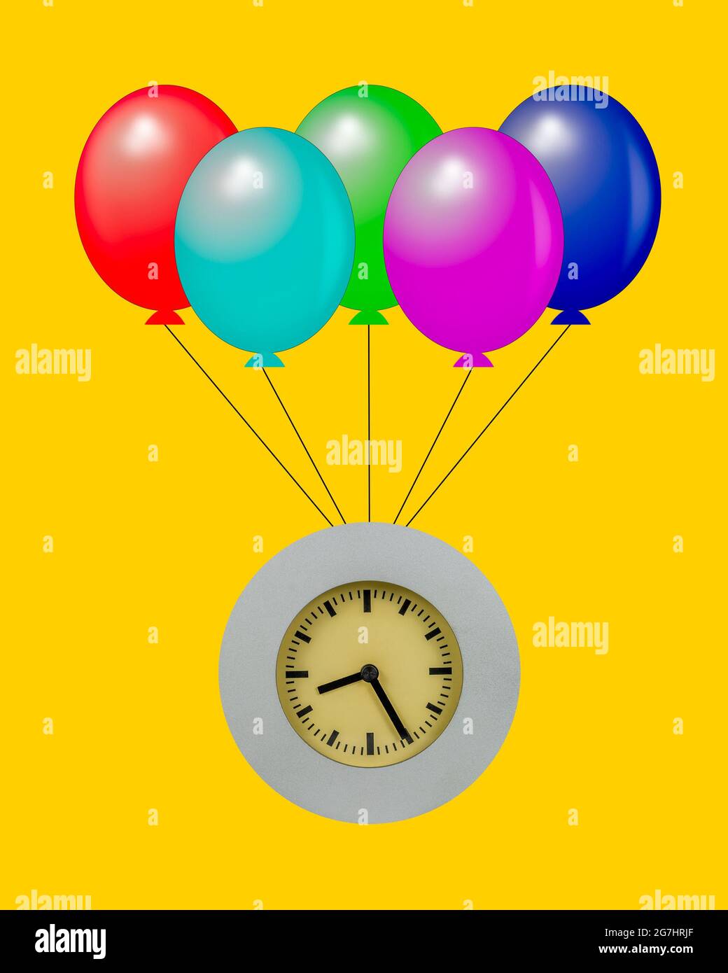 Time Flies, Flying Clock Foto Stock