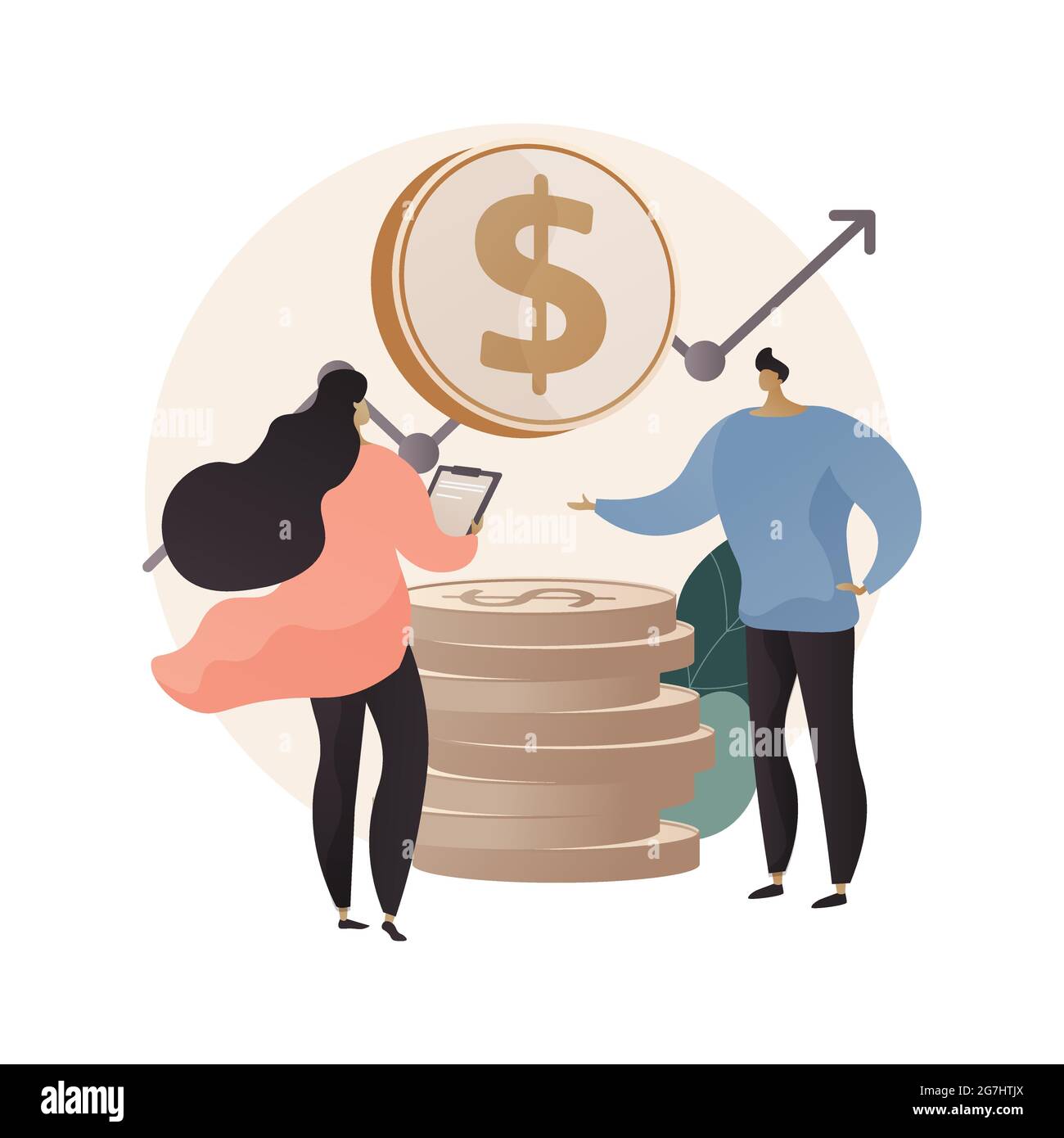 Illustrazione vettoriale del concetto astratto delle vendite consultive. Illustrazione Vettoriale