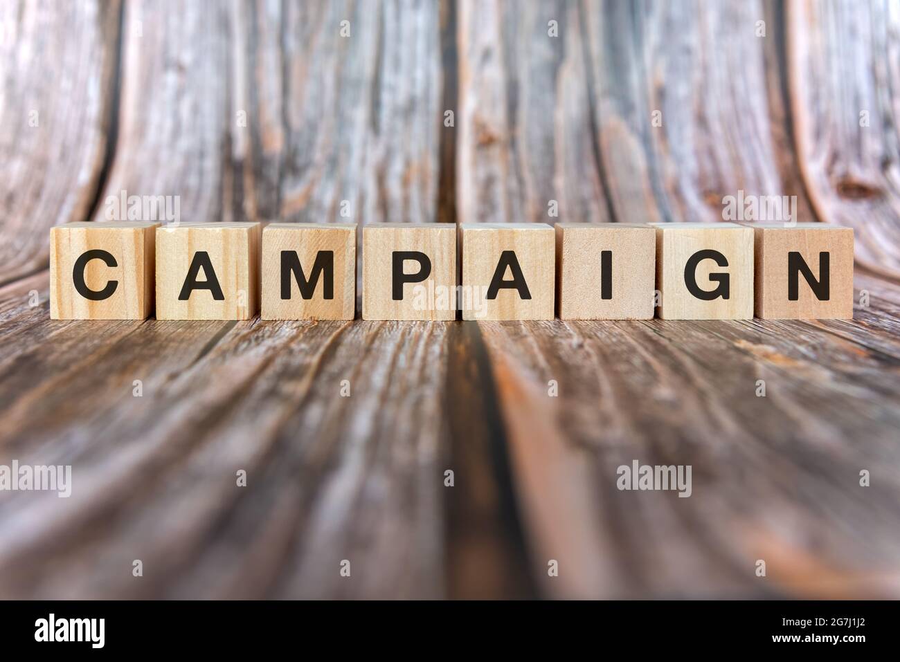 Campagna ortografia su blocco di legno Foto Stock