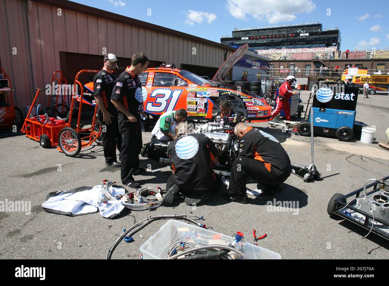 17 agosto 2007 - pratica al Michigan International Speedway a Brooklyn, Michigan Foto Stock