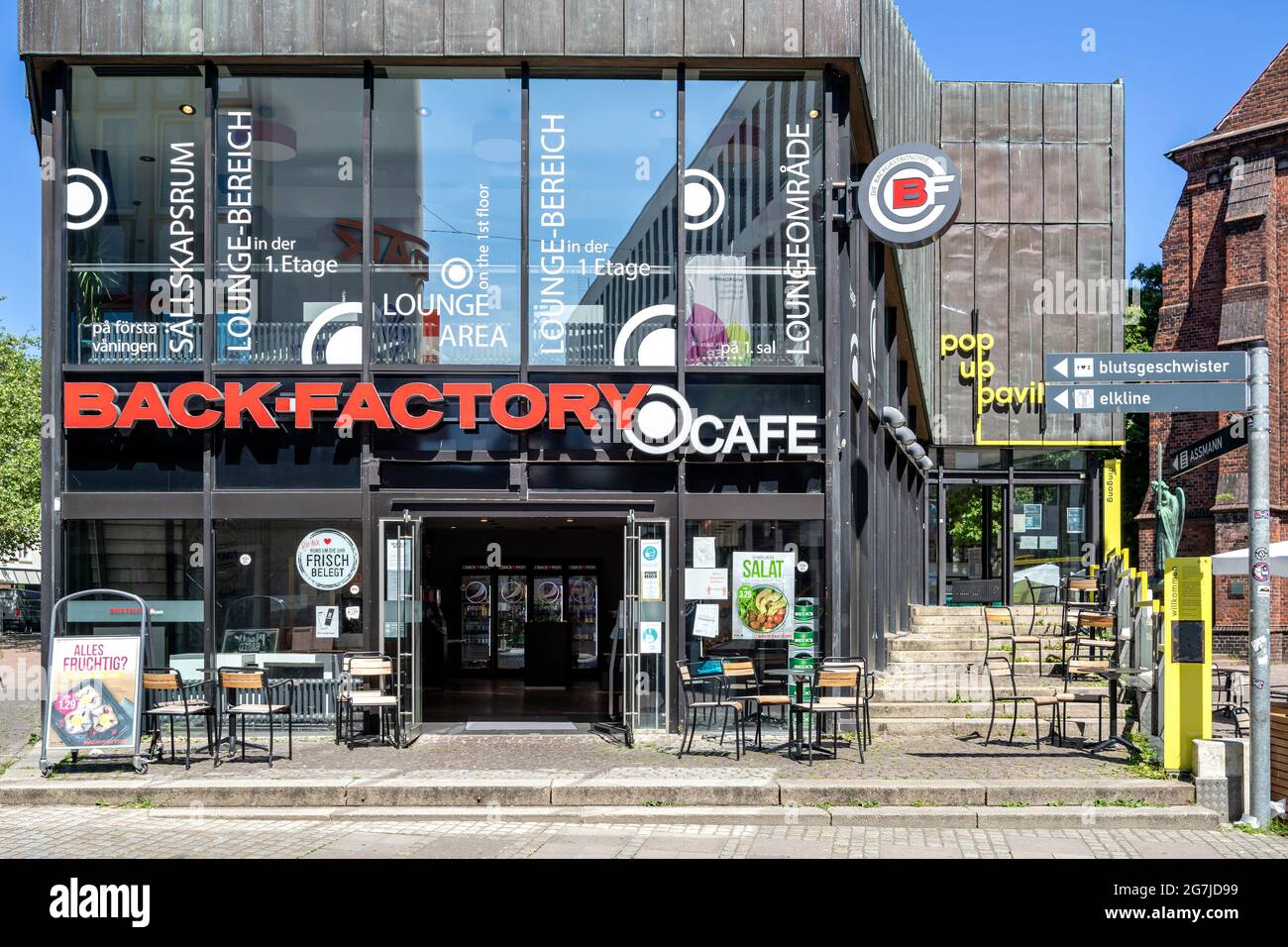 Back-Factory Cafe a Kiel, Germania Foto Stock