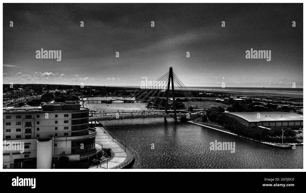 Fotografia con droni di merseyside Foto Stock