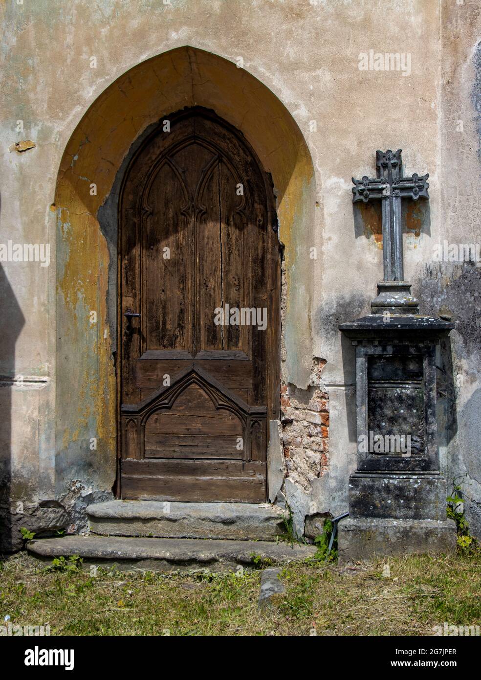 Ingresso alla cappella del cimitero. Foto Stock