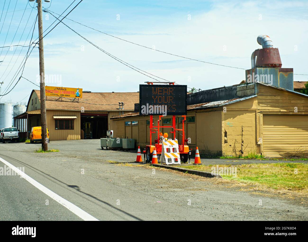 La pandemia COVID-19 in Oregon. Foto Stock