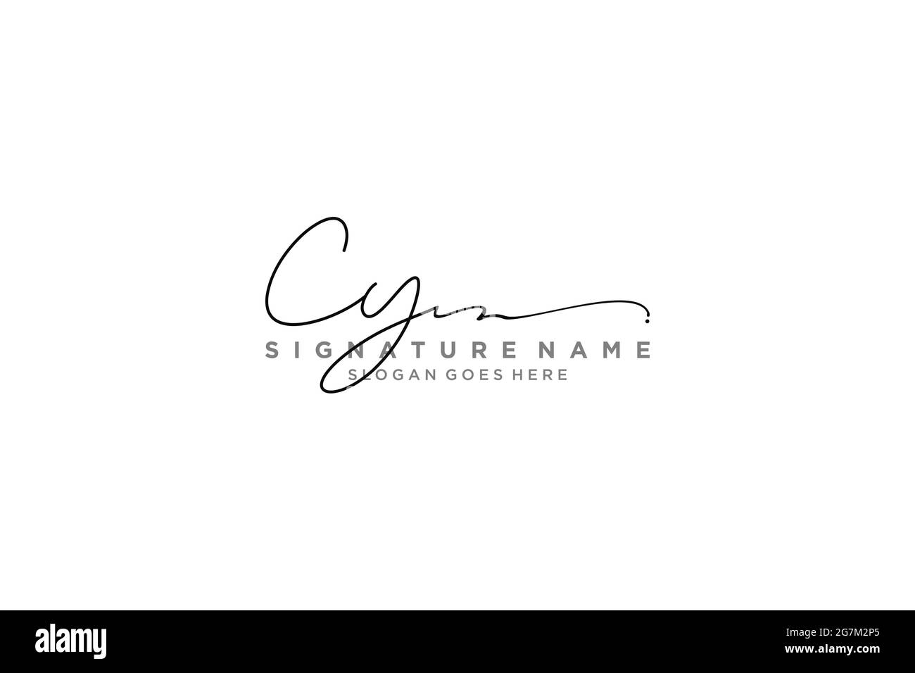 CY Letter Signature Logo Template elegante logo firmato simbolo modello icona vettoriale Illustrazione Vettoriale
