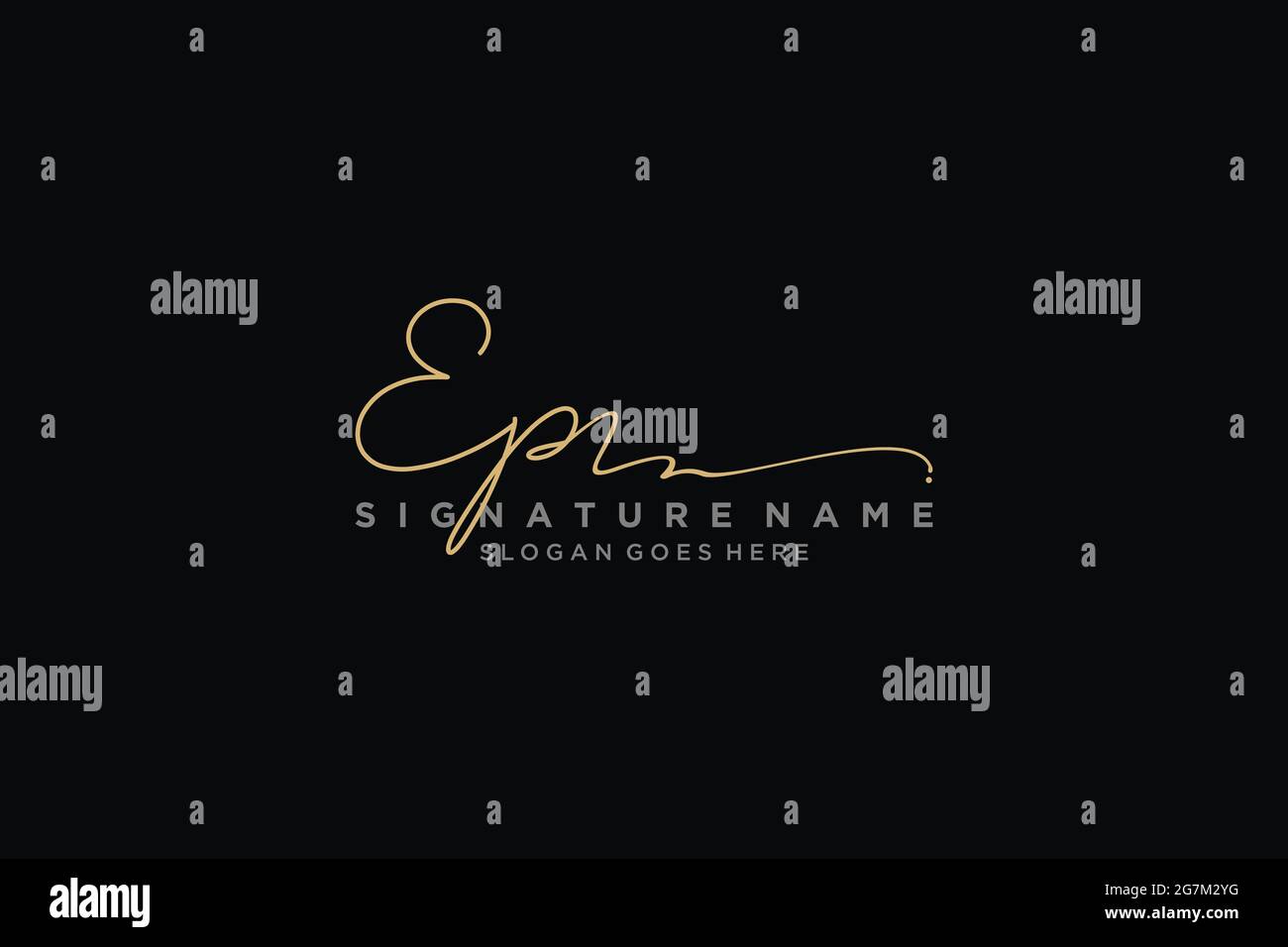 EP Letter Signature Logo Template logo elegante logo firmato modello simbolo icona vettoriale Illustrazione Vettoriale