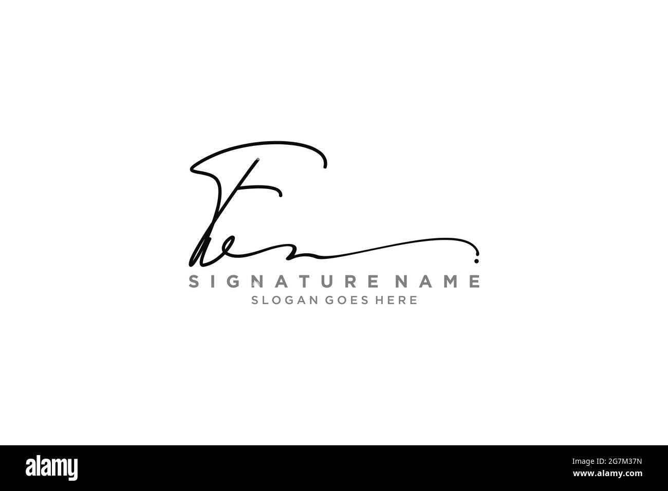 FV Letter Signature Logo Template elegante logo firmato simbolo modello icona vettoriale Illustrazione Vettoriale