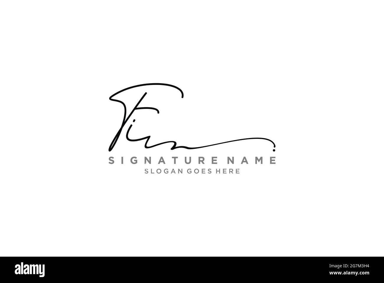 FI Letter Signature Logo Template elegante logo firmato modello simbolo icona vettoriale Illustrazione Vettoriale