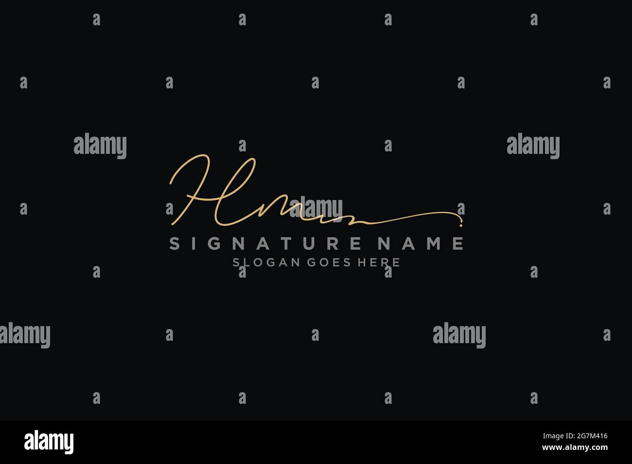 HM Letter Signature Logo Template elegante logo Logo simbolo modello simbolo icona vettoriale Illustrazione Vettoriale