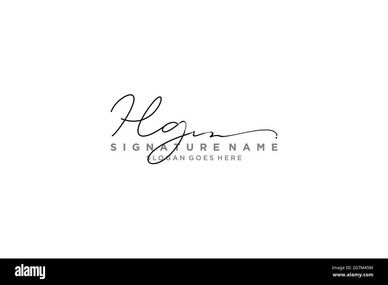 HG Letter Signature Logo Template elegante logo firmato simbolo modello icona vettoriale Illustrazione Vettoriale