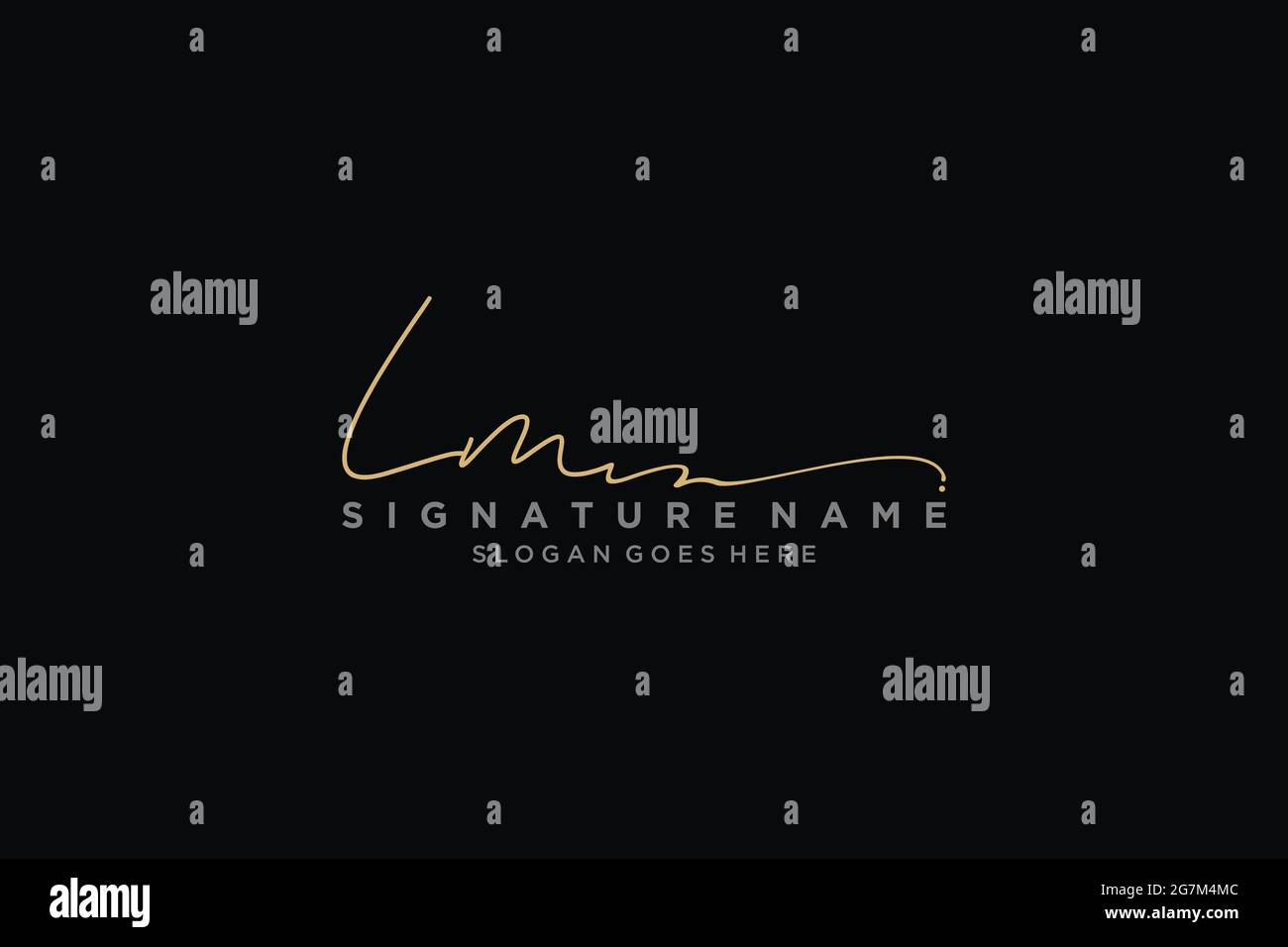 LM Letter Signature Logo Template elegante logo firmato modello simbolo icona vettoriale Illustrazione Vettoriale