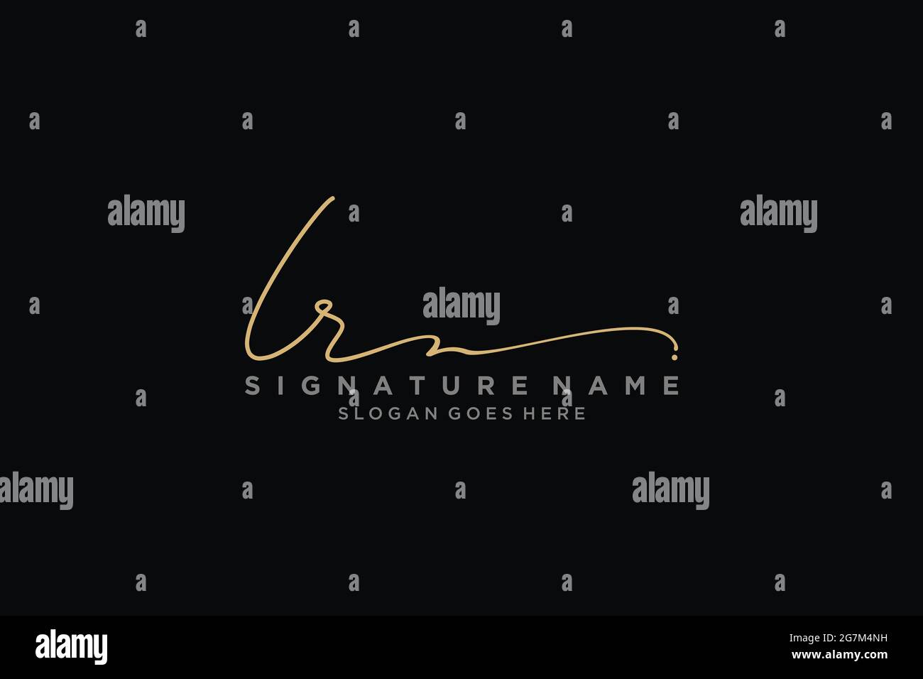 IR Letter Signature Logo Template elegante logo firmato simbolo modello icona vettoriale Illustrazione Vettoriale
