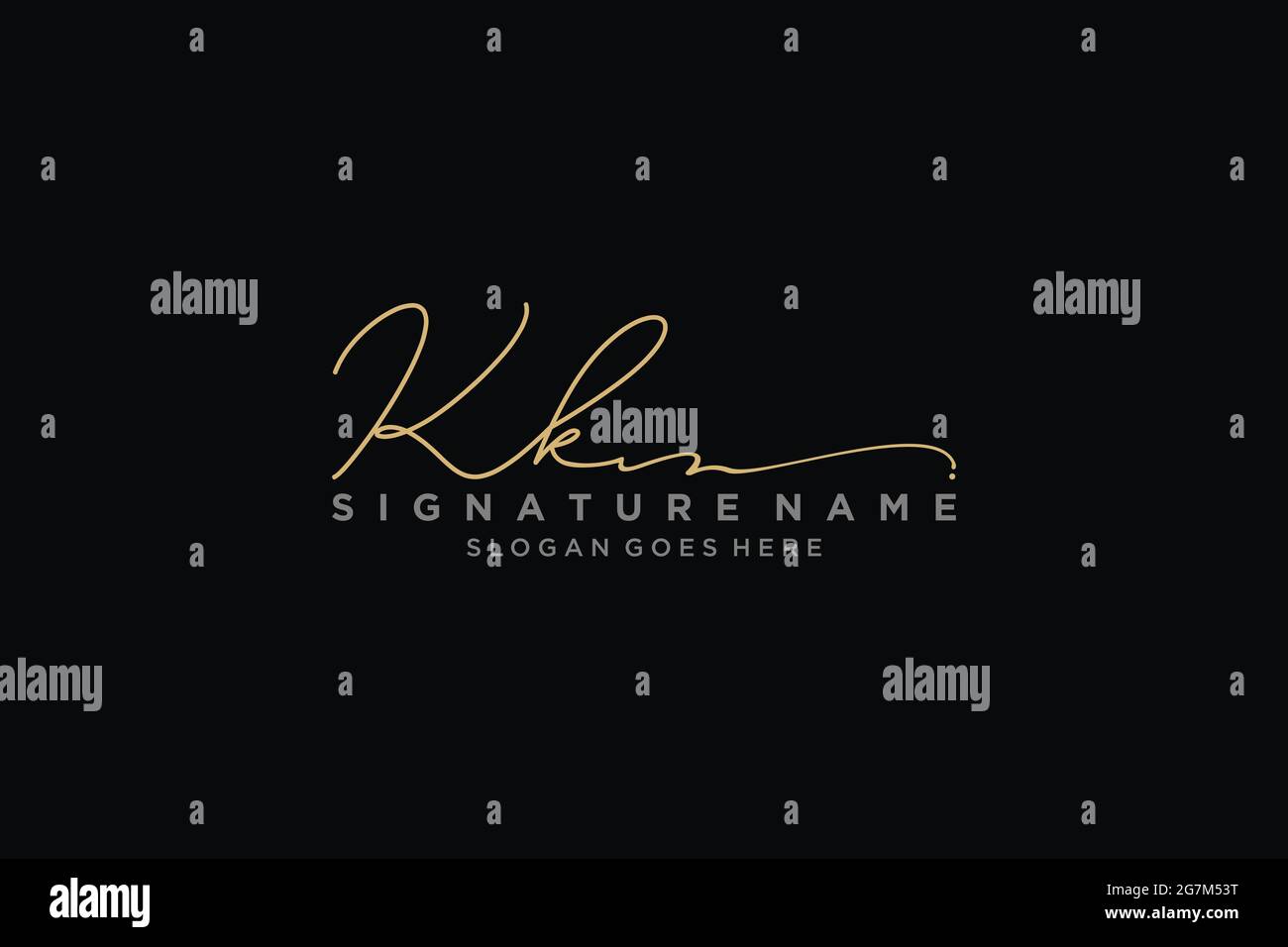 KK Letter Signature Logo Template elegante logo firmato simbolo modello icona vettoriale Illustrazione Vettoriale