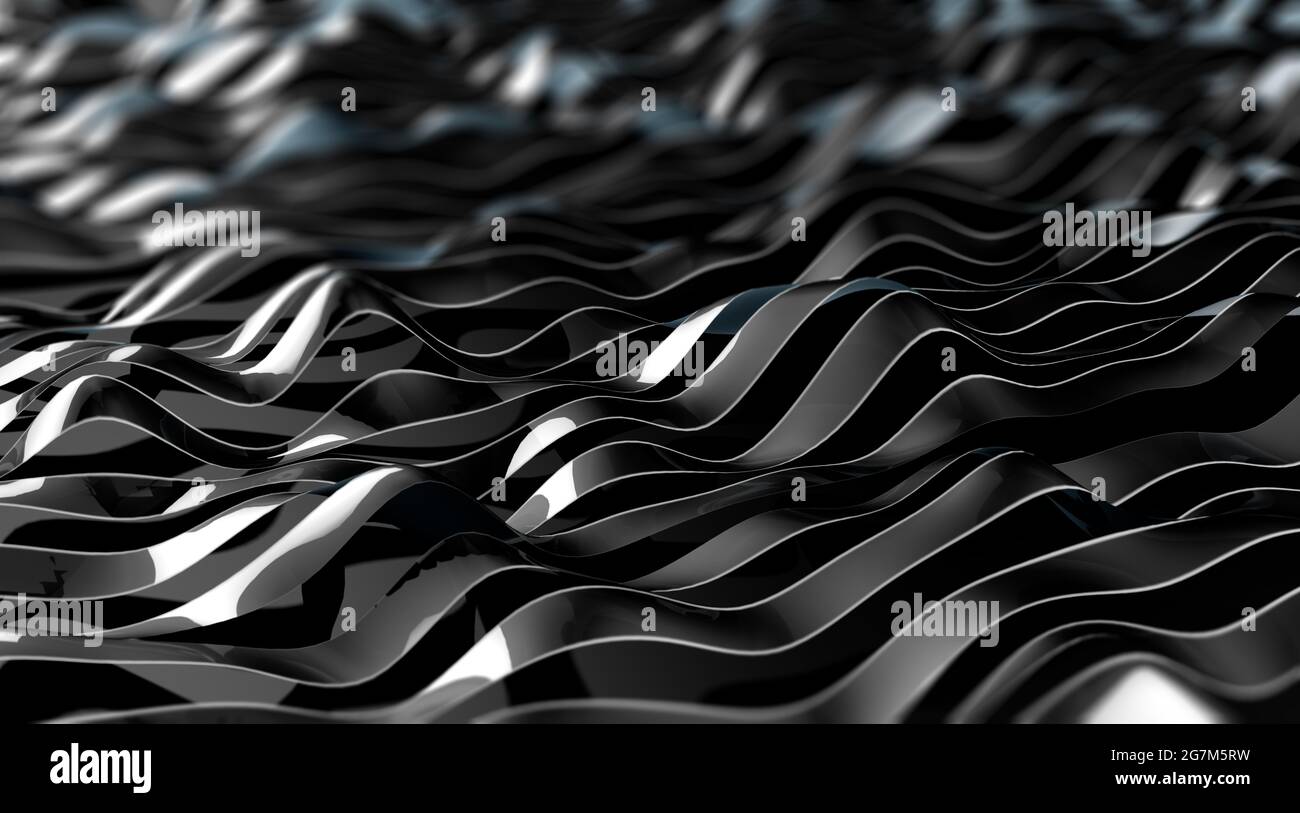 Onde e riflessi sfondo moderno. Linee astratto sfondo Foto Stock