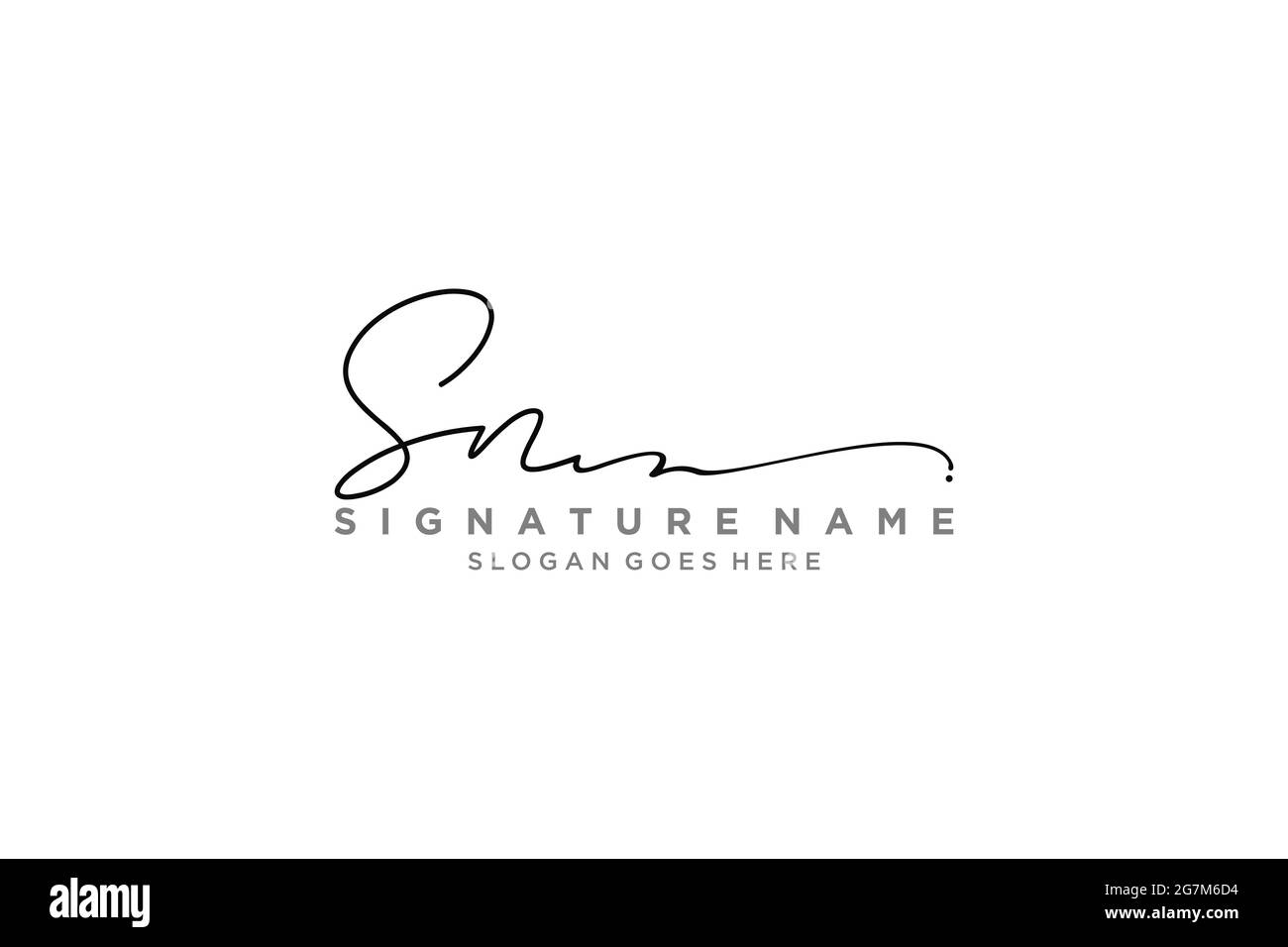 SN Letter Signature Logo Template elegante logo firmato modello simbolo icona vettoriale Illustrazione Vettoriale