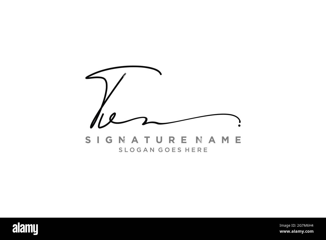 TV Letter Signature Logo Template elegante logo firmato simbolo modello icona vettoriale Illustrazione Vettoriale