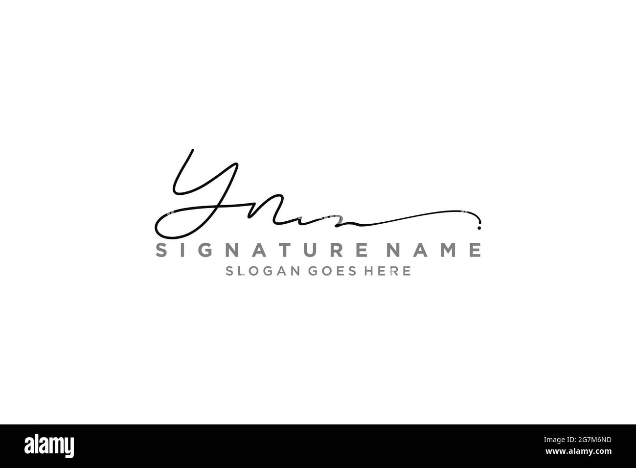 YN Letter Signature Logo Template elegante logo firmato simbolo modello icona vettoriale Illustrazione Vettoriale