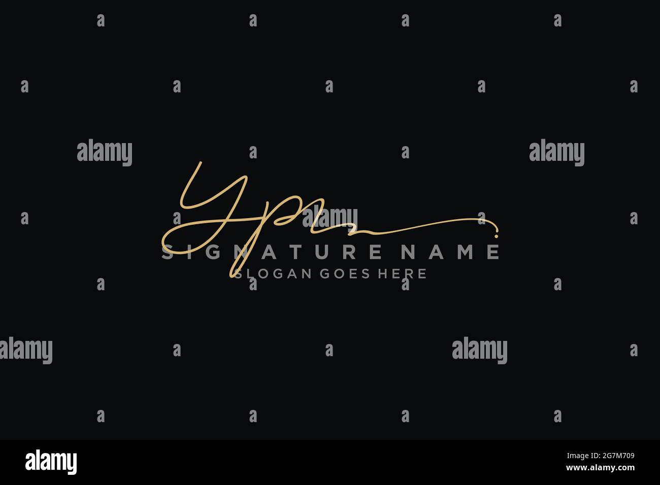 YP Letter Signature Logo Template elegante logo firmato simbolo modello icona vettoriale Illustrazione Vettoriale